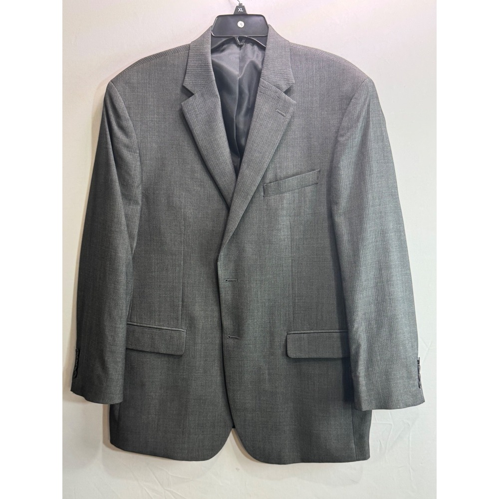 Awearness Kenneth Cole Mens Grey Herringbone Wool Blazer Sport Coat‎ 44 Long